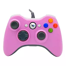 Control Alámbrico Rosa Compatible Con Xbox 360 :: Vz