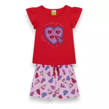 Conjunto Infantil Menina Blusa Shorts