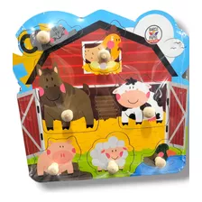 Puzzle Rompecabezas De Madera Infantil - Encastre De Calidad