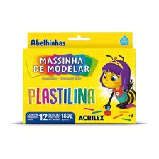 Massa De Modelar Acrilex - Caixa Com 12 Unid. Coloridas 180g