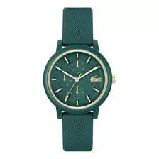 Reloj Lacoste 12.12 2001329 Mujer Multifuncion 5 Atm Water R Color De La Malla Verde Color Del Bisel Verde