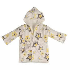 Poco Inicios Felpa Mink Fleece Bata, Amarillo Y Gris Estrell