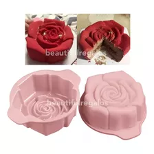 Molde Silicona Flor Rosa Repostería Decoración Gelatina