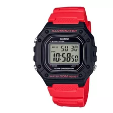 Relógio Casio Masculino Standard W-218 Laranja Ou Vermelho