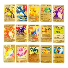 55 Tarjetas Charizard De Metal Chapado En Oro Pokémon Vmax D