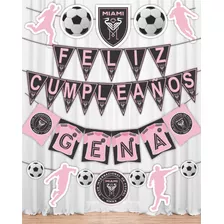 Inter Miami Decoración Imprimible Para Cumpleaños