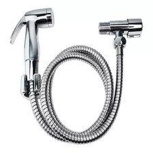 Ducha Higiênica Metal Gatilho Mangueira 1,20 Mt Com Registro