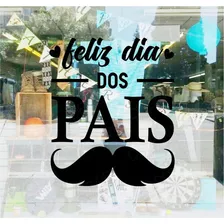 Adesivo Decorativo Mês Dos Pais Vitrine Loja Bigode 03