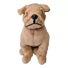 Pelúcia Cachorro Bulldog Bege 50 Cm Sentado Lovely Toys 