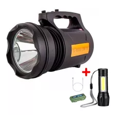 Kit6 Lanterna Led Holofote Recarregavel 30w T6 Potênte+brind