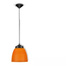 Lámpara Campana Colgante De Polipropileno - 1 Luz - Naranja