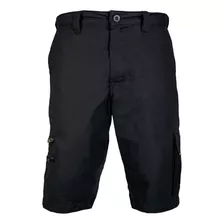 Bermuda Hunter Masculina Tática Cargo Ripstop Bélica Preta