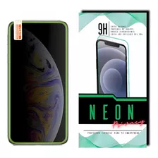 Mica Privacidad Para iPhone Cristal Templado Neon + Hidrogel