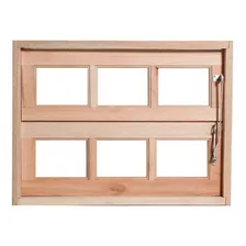 Vitro Basculante Eucalipto 60x80 Com Guarnição Cor Coral-claro