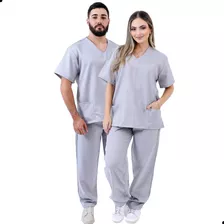 Pijama Cirúrgico Oxford Não Amassa Seca Rápido Masc Feminino