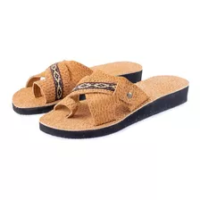 Sandalias Chinelas Artesanal Cuero Vacuno Dama Arc75