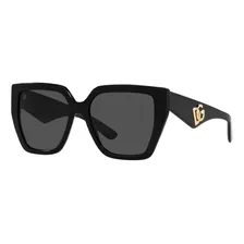 Óculos Solar Preto Brilho Dolce E Gabbana Dg4438 501/87 55mm