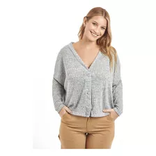 Cardigan Saquito Abotonado Talle Grande Plus Size