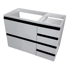 Gabinete Cozinha 100% Mdf Puxadores Preto Newplan Planejados