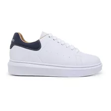 Tênis Feminino Casual Sapatênis Falcucci Star Branco Confort