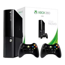 Microsoft Xbox 360 Super Slim 4gb Com 2 Controles C/ Fio
