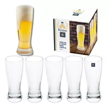 6 Copos Vidro Cristal Catarinense Bierhaus Bohemia 200ml