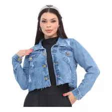 Jaqueta Jeans Cropped Feminina Pronta Entrega Promoção