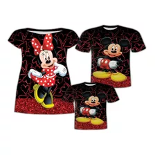 Vestido E Camisetas Adultos - Mickey E Minnie Glitter