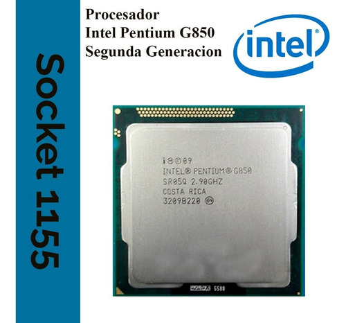 Procesador Intel Pentium G850 Socket 1155 Segunda Generación