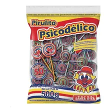 Kit 5 Pacotes Pirulito Psicodélico Festa C/50 - Santa Rita