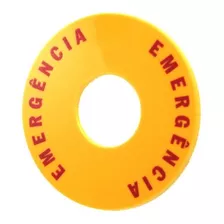 10x Identificador Emergência P/ Botão 22mm P20-idem Metaltex