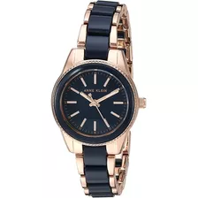 Anne Klein Reloj De Diseñador Mano Mujer Resina 3212nvrg Ev Color De La Correa Oro Rosa / Rose Gold Color Del Bisel Oro Rosa / Rose Gold Color Del Fondo Azul Marino / Navy Blue