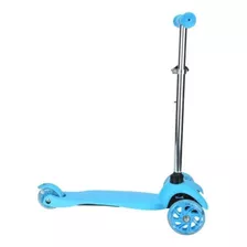 Brinquedo Patinete 3 Rodas Com Led Azul Suporta Até 50kg