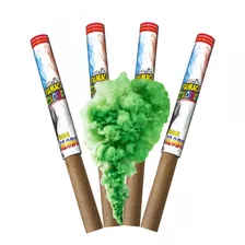 Fumaça Colorida Verde (4 Unidades) Bastão 20mm Marca Globo