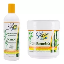 Kit Hidratante Shampoo Silicon Mix Bambú 473ml+ Máscara 450g