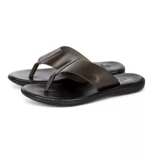 Chinelo De Dedo Couro Marrom Alto Conforto Envio Imediato