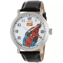 Reloj Negro Vintage De Hombre Araña De Marvel