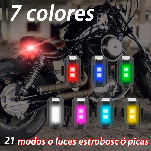 Estrobo Luces Led Recargable Auto Moto Bici Drones Foto 2