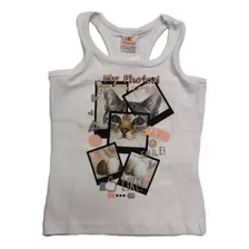 Blusa Regata Brandili My Photos! Gatinho 32527 - Tam 4 À 10