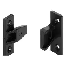 2 Par Suporte Conector P/ Paineis Keku Macho E Femea Preto