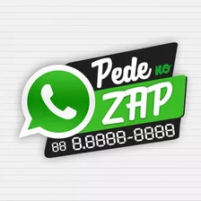 Placa Whatsapp - Peça Pelo Zap Com Número Digital - 30x40