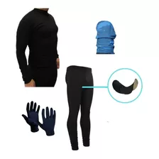 Conjunto! Calza Ciclista +camiseta Térmica+cuello +guante