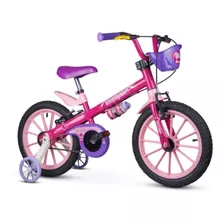 Bicicleta Aro 16 Tech Girls Nathor - 5 Anos Com Rodinhas