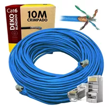 Cabo De Rede Cat6 Blindado F/utp Para Uso Externo 10 Metros