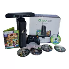 Xbox 360 Slim Na Caixa Com Kinect E 6 Jogos Originais Usado 