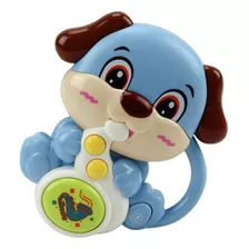 Chocalho Infantil Animaizinhos Com Som E Melodia Bbr Toys Cor Cãozinho Azul Desenho Cachorro