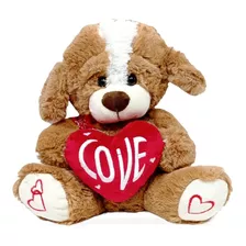 Peluche Perro Marrón Con Corazón Love 26x21 Cm Ami Toys