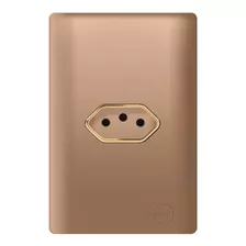 Tomada 20a Novara Ouro Rose Com Gold Dicompel