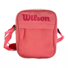 Bolso Manos Libres Cartera De Mano Wilson A Bandolero Acabado De Los Herrajes Pvc Color Rosa Color De La Correa De Hombro Igual Diseño De La Tela Malla