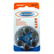 Pila A675 Audífono Audilogía 1.4v Vapex Blister X 6 U